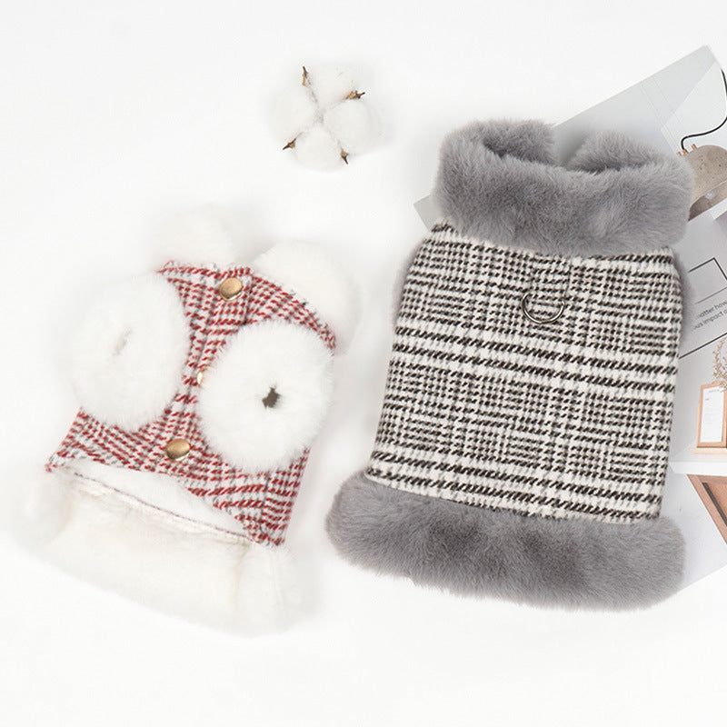 KFX-8233917 Cozy Rabbit Design Dog Sweater for Autumn and Winter, Warm Cotton Pet Coat