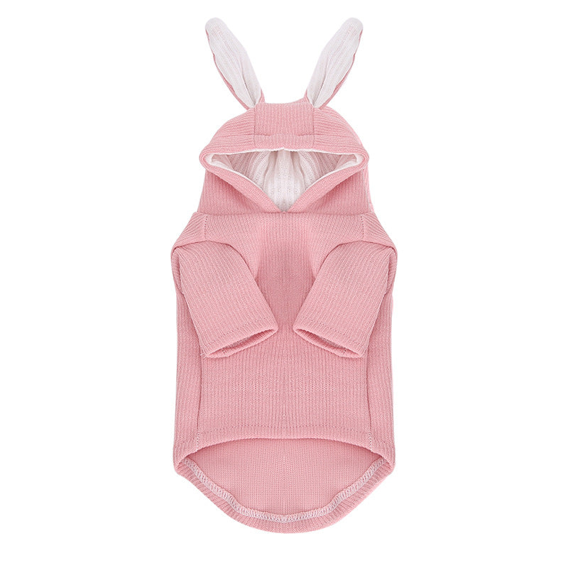 KFX-8233917 Cozy Rabbit Design Dog Sweater for Autumn and Winter, Warm Cotton Pet Coat