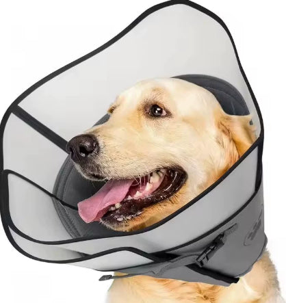 KFX-8235197 Pet Sterilization Adjustable Collar with Anti-Bite Ring, Double Layer, Casual Style, Polyester Material