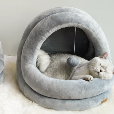 KFX-8235581 Cozy Cat House and Bed for Small Pets – Indoor Sleeping Nest and Play Mat