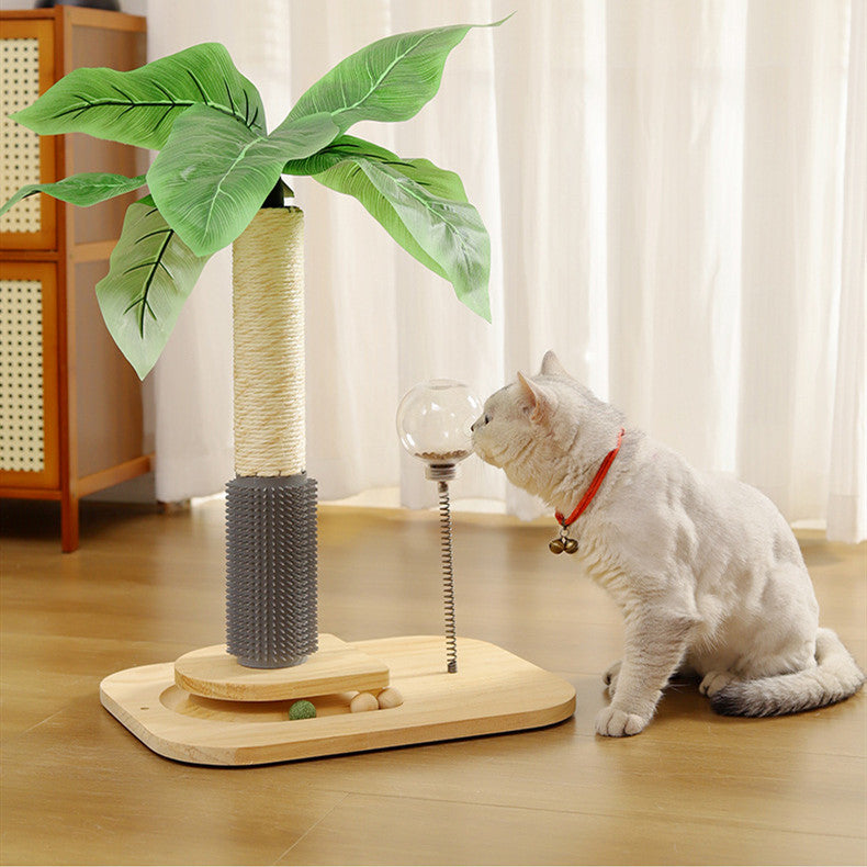 KFX-8236349 Vertical Wooden Cat Scratching Post with No Chip Shedding Design