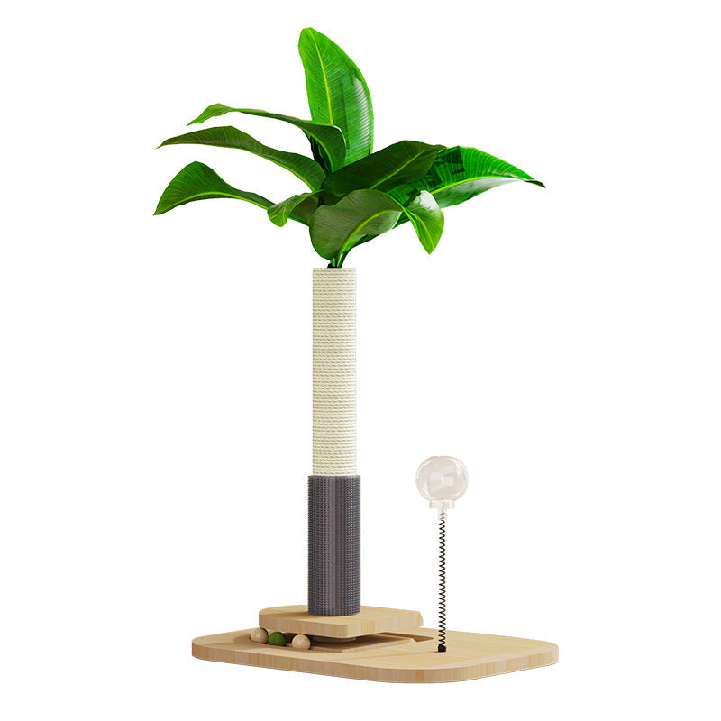 KFX-8236349 Vertical Wooden Cat Scratching Post with No Chip Shedding Design
