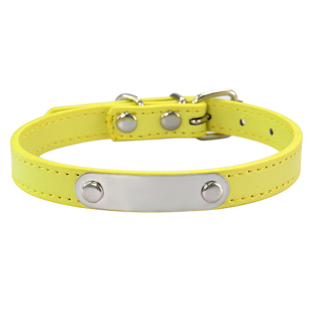 KFX-8237373 Personalized Monochrome Dog Collar with Adjustable Sizing Options in Various Colors