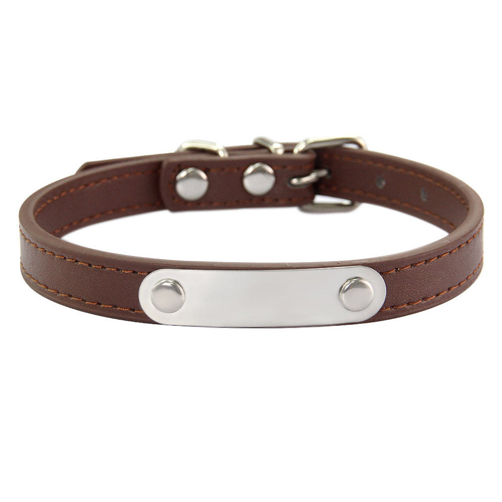 KFX-8237373 Personalized Monochrome Dog Collar with Adjustable Sizing Options in Various Colors