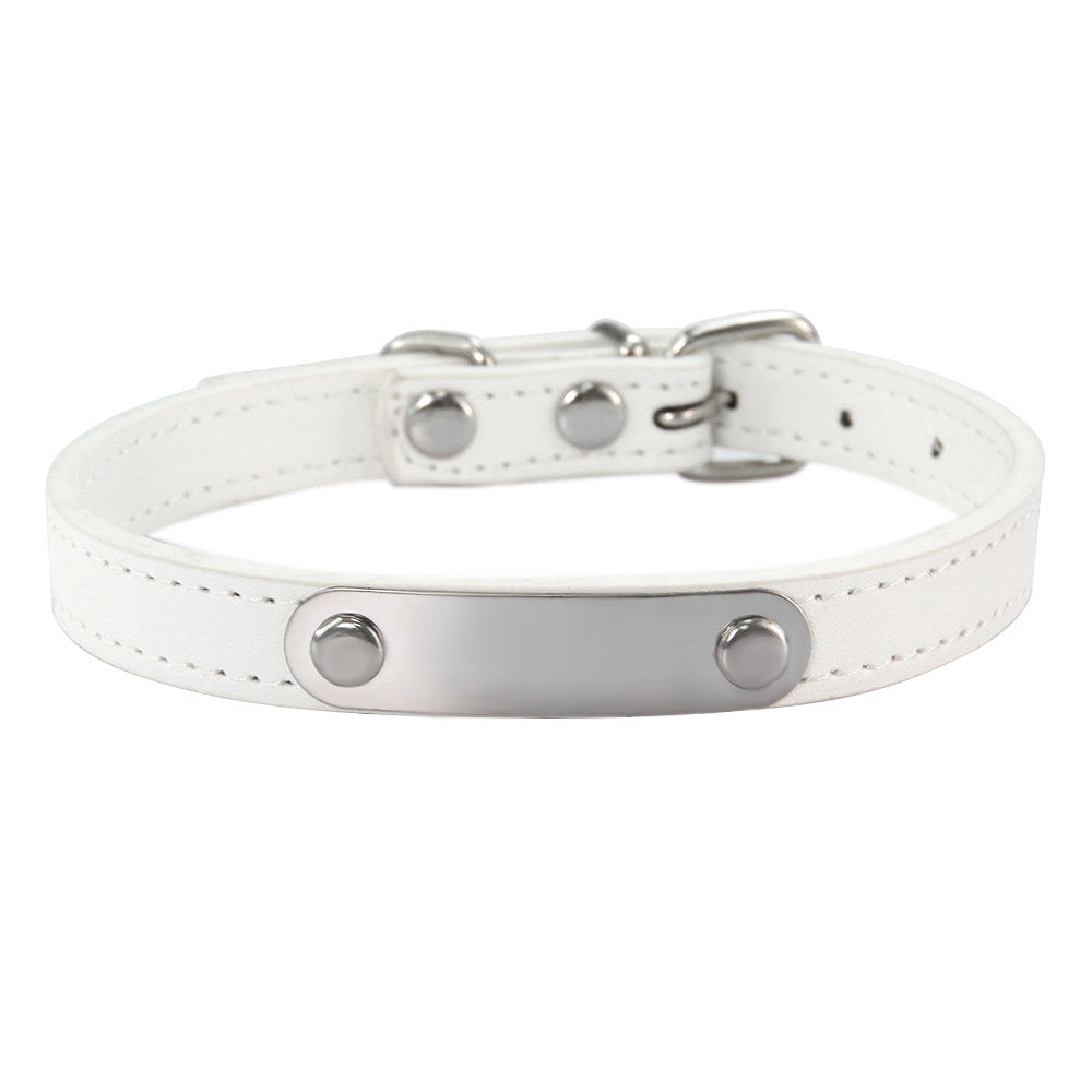 KFX-8237373 Personalized Monochrome Dog Collar with Adjustable Sizing Options in Various Colors