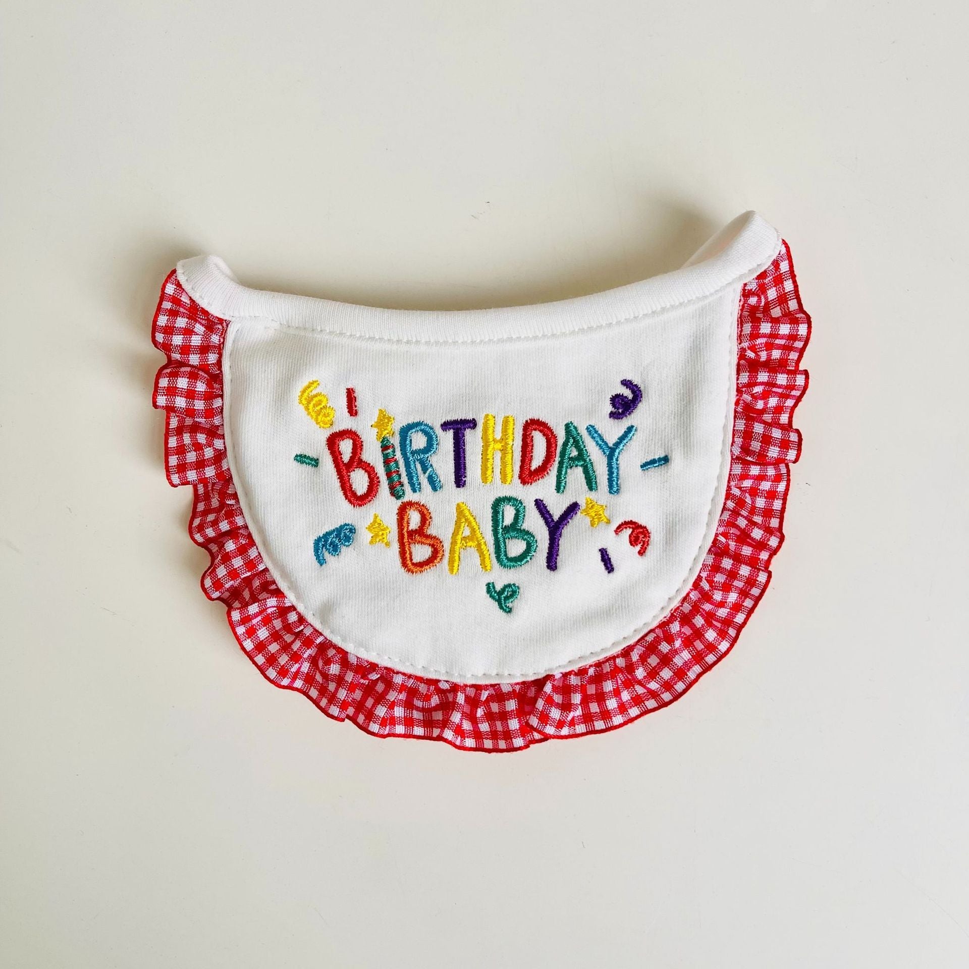 KFX-8238909 Cute Cotton Cat Dog Bib with Adjustable Strap - Red, Yellow, Pink Options