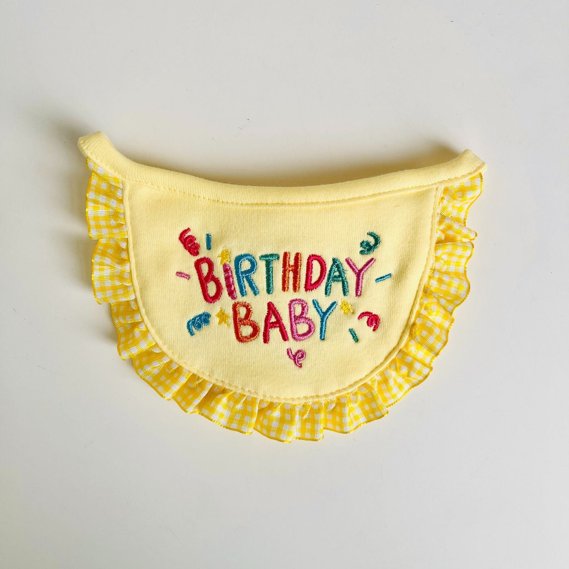 KFX-8238909 Cute Cotton Cat Dog Bib with Adjustable Strap - Red, Yellow, Pink Options