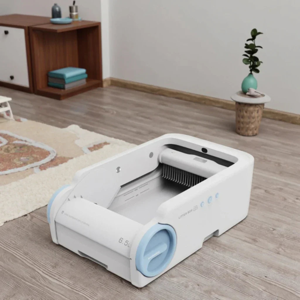 KFX-823891 Smart Automatic Cat Litter Box with Splash-Proof Design, Multiple Protections, Easy Clean, APP Control, 10kg Capacity