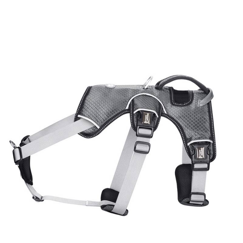 KFX-8240573 Adjustable Dog Chest Strap for Large Breeds - Available in Gray, Red, Blue, Size S-XL
