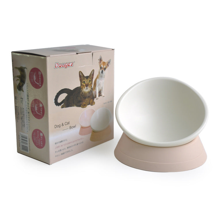 KFX-8241469 Tilting Non-Slip Pet Bowl with Flat Face Design - Ideal Pet Feeding Solution