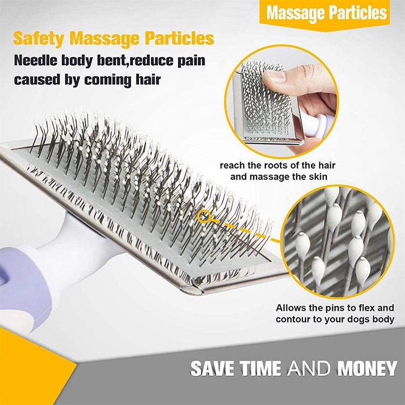 KFX-8242877 Pet De-fluffing Comb in Fashion Style for Easy Floating Hair Removal