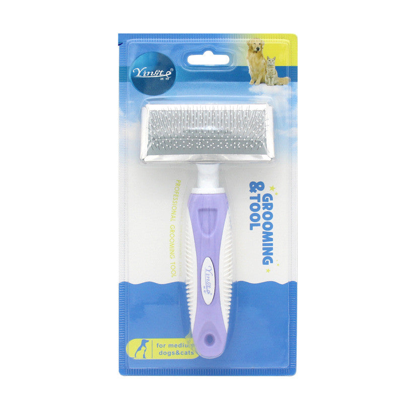 KFX-8242877 Pet De-fluffing Comb in Fashion Style for Easy Floating Hair Removal
