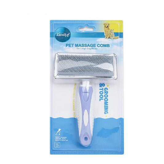 KFX-8242877 Pet De-fluffing Comb in Fashion Style for Easy Floating Hair Removal