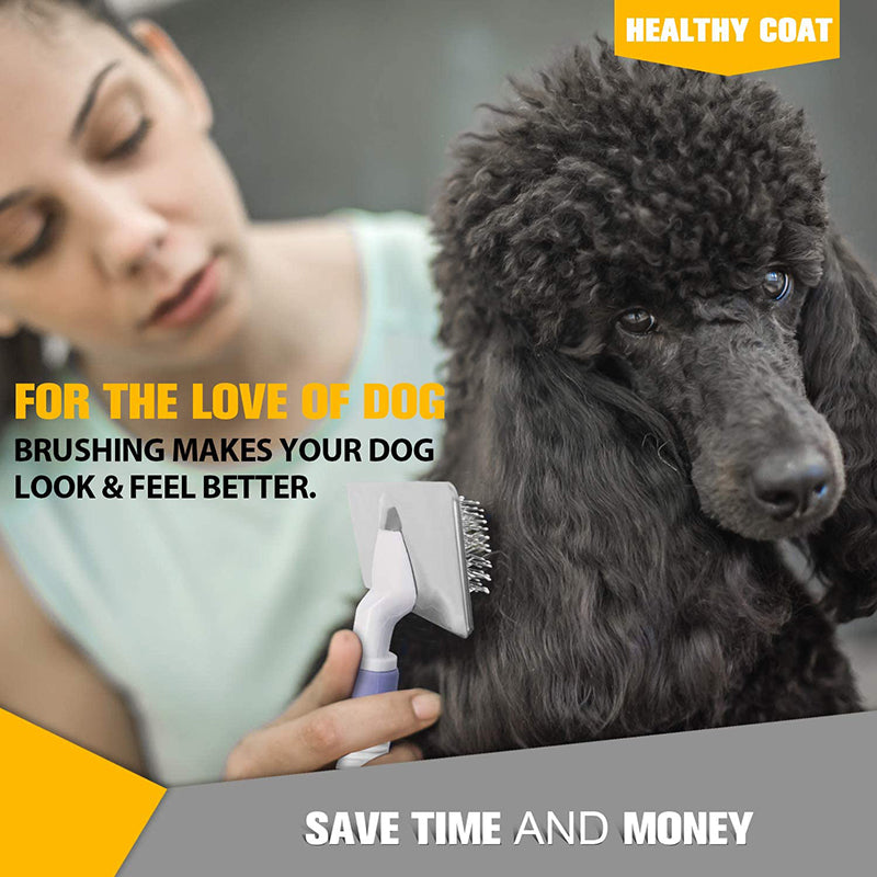 KFX-8242877 Pet De-fluffing Comb in Fashion Style for Easy Floating Hair Removal