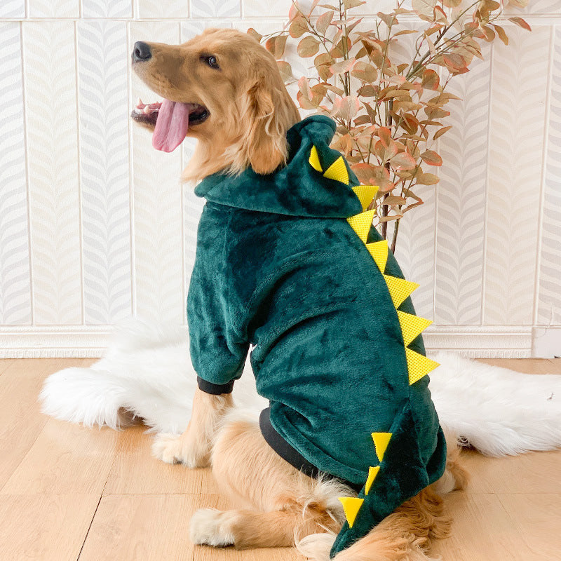 KFX-8245053 Golden Retriever Autumn & Winter Tiger Pet Costume - Warm Polyester Clothing