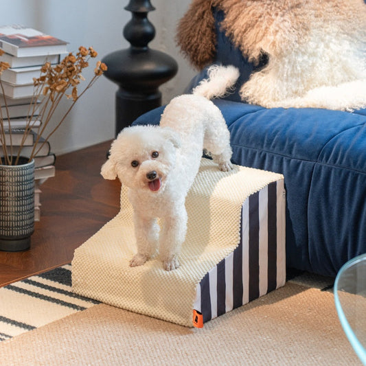 KFX-8245437 Pet Ramp Ladder with High Elastic Support for Dogs - Sponge and Pineapple Plaid Material