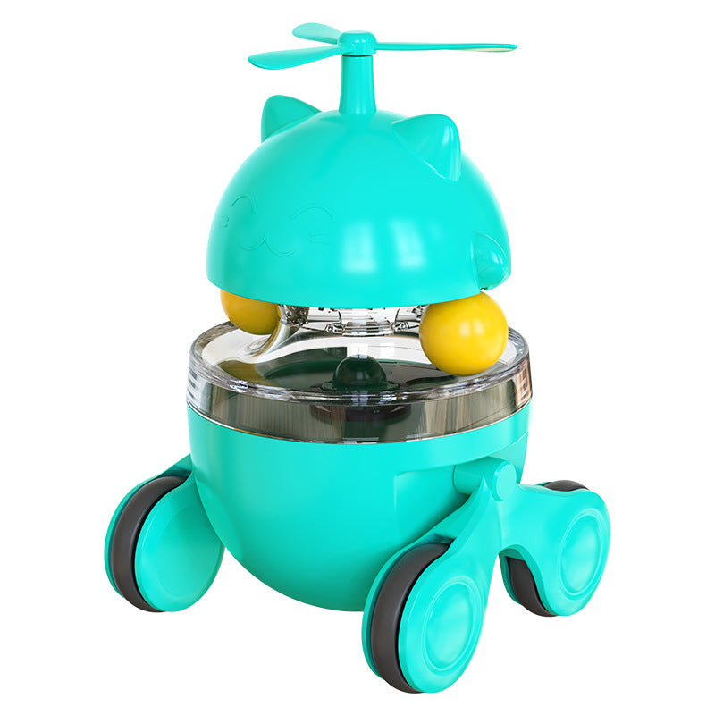 KFX-8247869 Cat Turntable Toy with Leaking Food Ball - Interactive Plastic Play for Cats