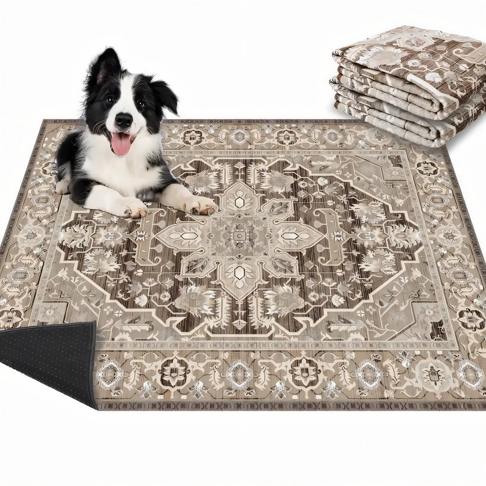 KFX-8248893 Bohemian Style Stain Resistant Pet Mat for Easy Urine Care - 40*60cm Crystal Velvet