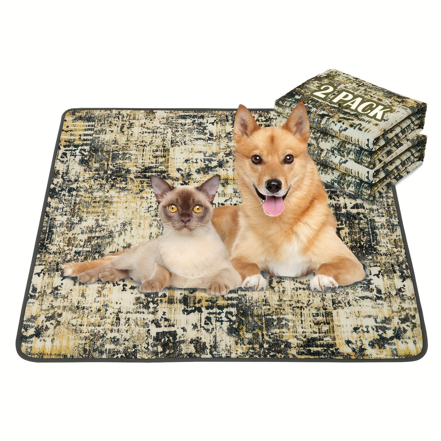 KFX-8248893 Bohemian Style Stain Resistant Pet Mat for Easy Urine Care - 40*60cm Crystal Velvet