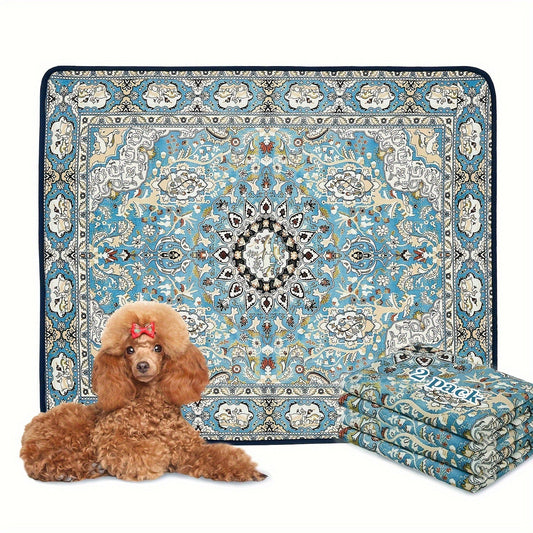 KFX-8248893 Bohemian Style Stain Resistant Pet Mat for Easy Urine Care - 40*60cm Crystal Velvet
