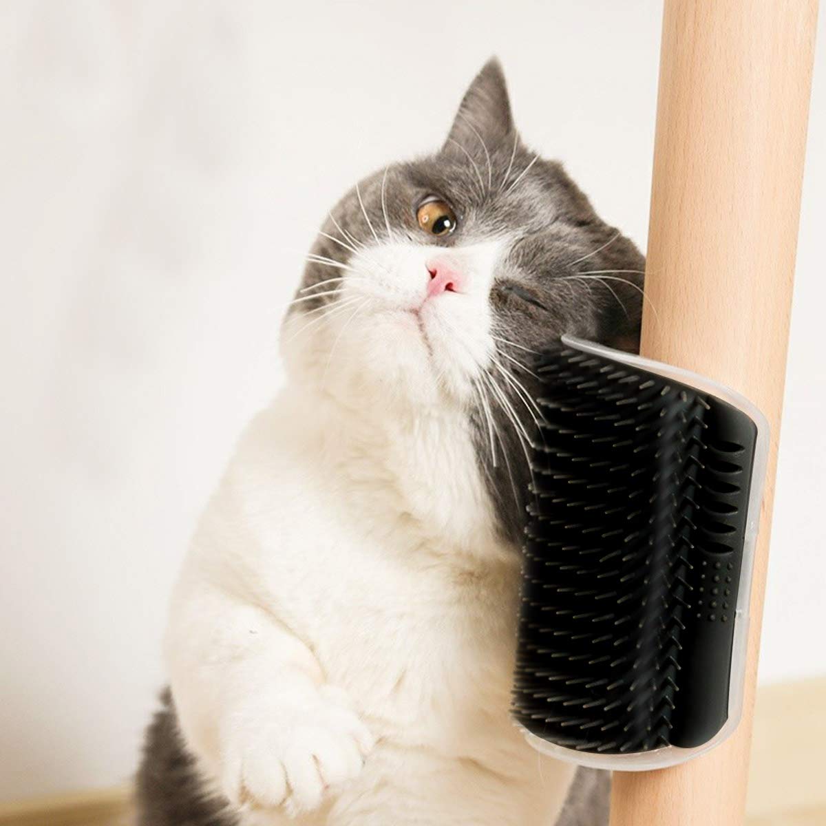 KFX-8250301 Self-Grooming Cat Brush Arch for Shedding and Massage - Interactive Corner Groomer for Dogs and Cats