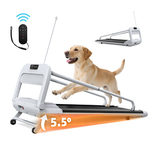 KFX-8252477 Quiet Smart Pet Treadmill for Small to Medium Dogs - Adjustable Speed, Foldable Design, LED Display, 0.5-6.0 MPH Speed Range