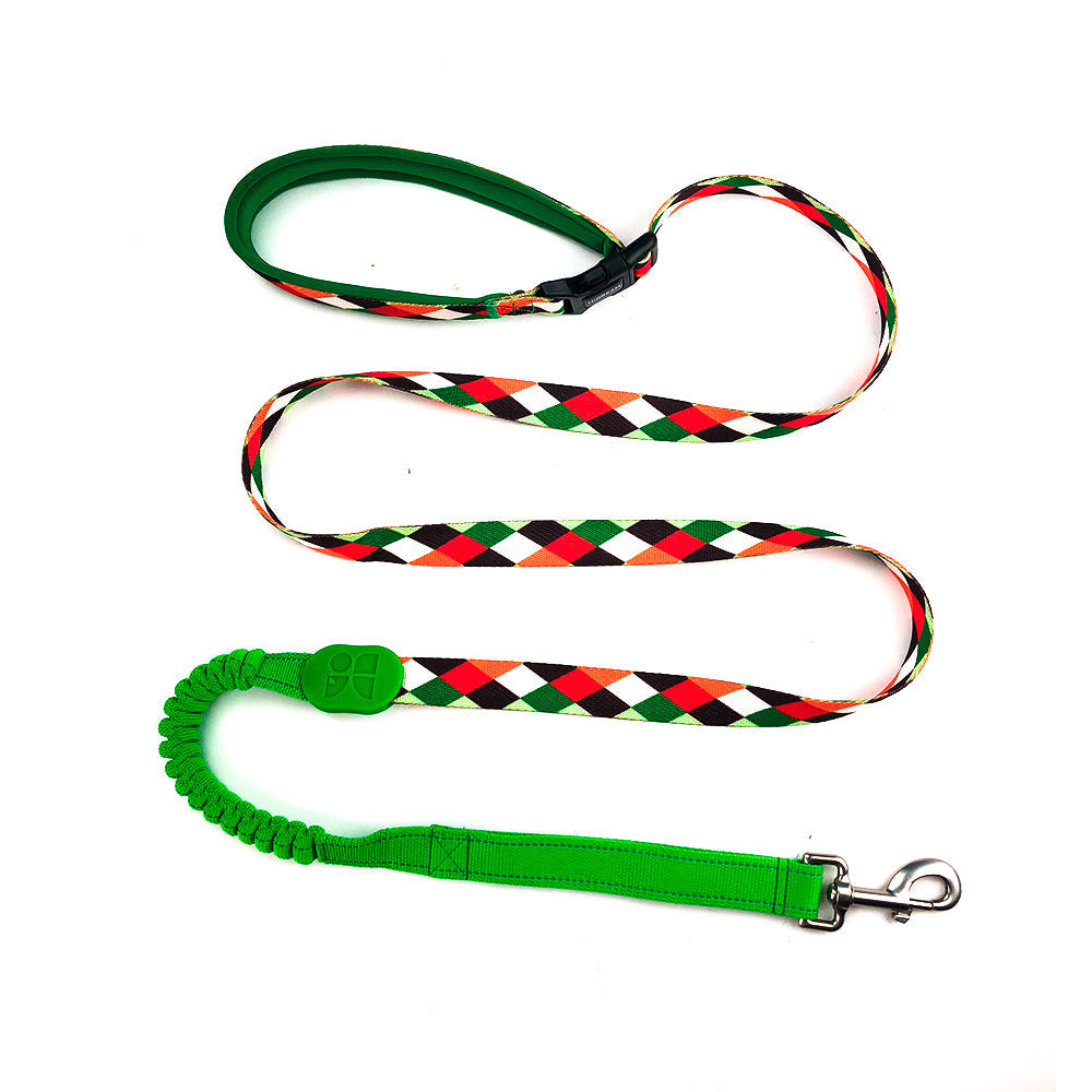 KFX-8252605 Multifunctional Adjustable Dog Traction Rope with Shock Absorption and Three-Way Grip System