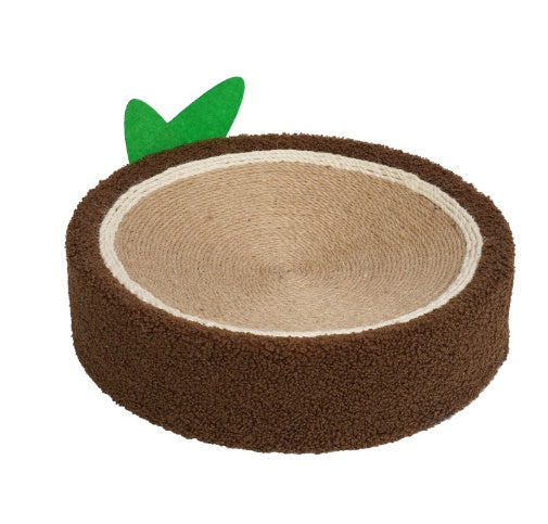 KFX-8252989 Flower and Brown Cat Scratch Board - Integrated Disdain Sisal Material for Cats
