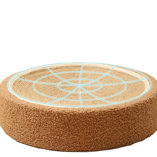 KFX-8252989 Flower and Brown Cat Scratch Board - Integrated Disdain Sisal Material for Cats