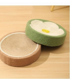KFX-8252989 Flower and Brown Cat Scratch Board - Integrated Disdain Sisal Material for Cats