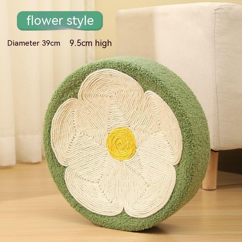 KFX-8252989 Flower and Brown Cat Scratch Board - Integrated Disdain Sisal Material for Cats