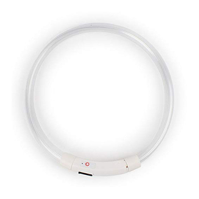 KFX-8254781 Luminous LED Silicone Pet Collar with USB Rechargeable Light Modes