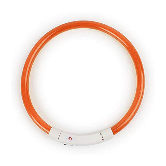 KFX-8254781 Luminous LED Silicone Pet Collar with USB Rechargeable Light Modes