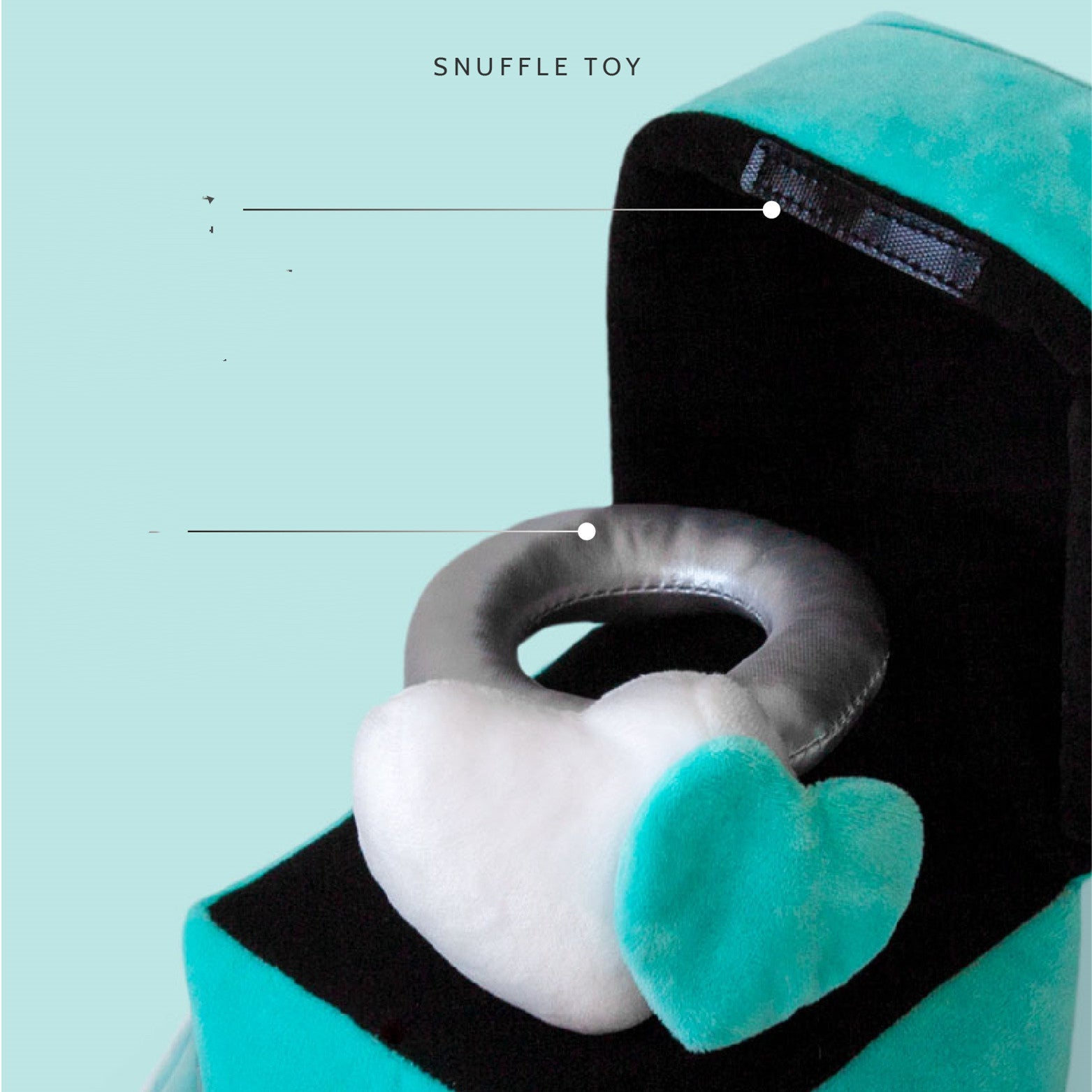 KFX-8256573 Plush Sniffing Toy Ring for Dogs - Soft Flannel, Washable Design, 120mm x 120mm x 140mm