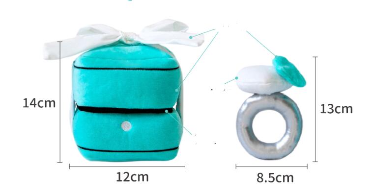 KFX-8256573 Plush Sniffing Toy Ring for Dogs - Soft Flannel, Washable Design, 120mm x 120mm x 140mm