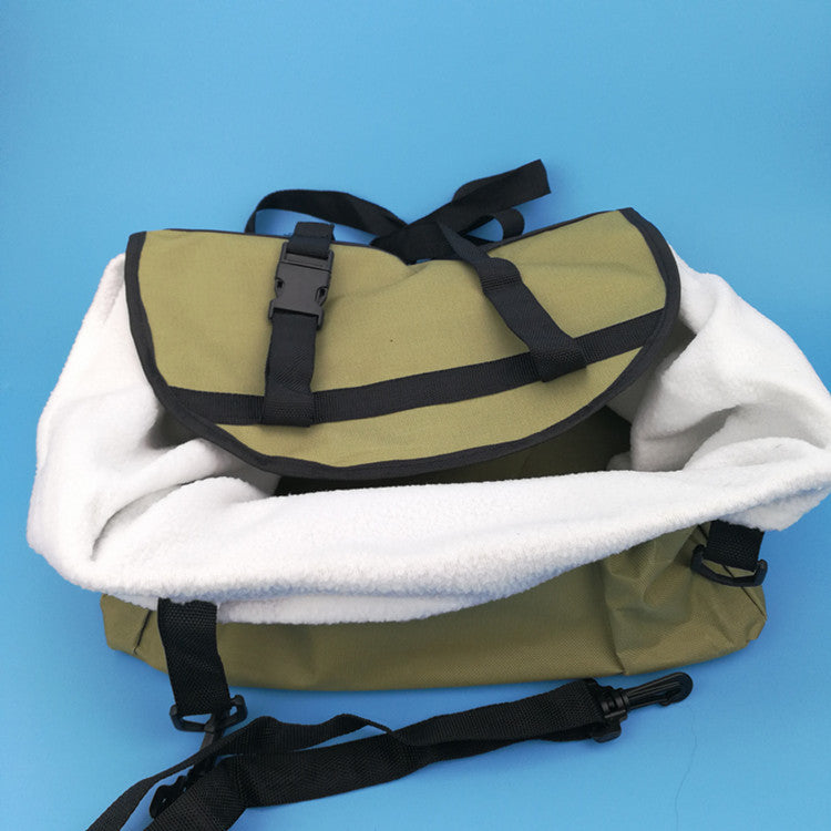 KFX-8256829 Breathable Pet Carrier Bag for Travel - Zipper Options Available in Beige and Green