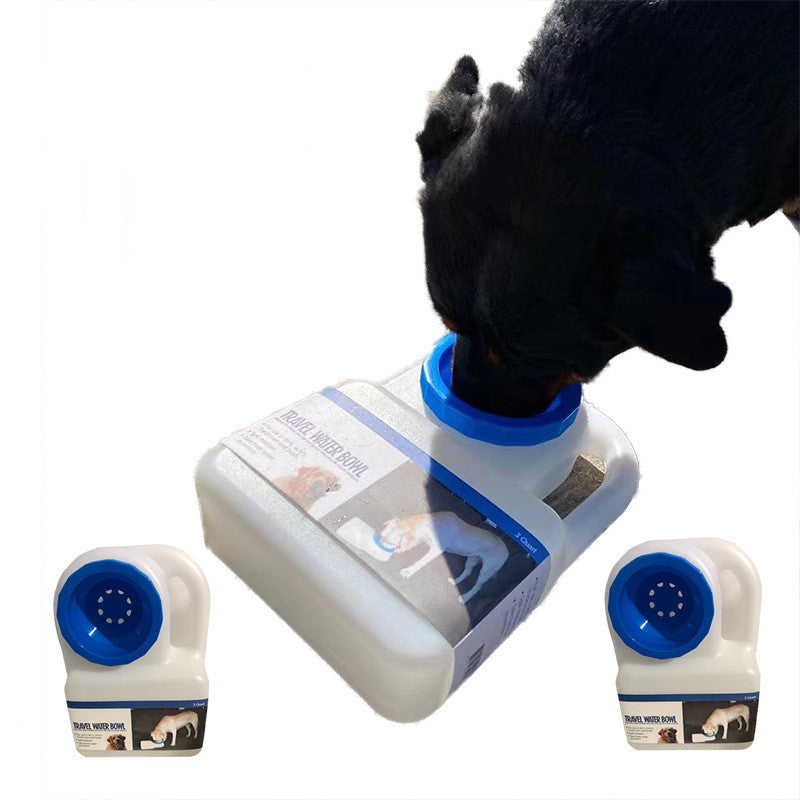KFX-8258621 Portable Pet Water Feeder for Dogs and Cats - Resin Drinking Fountain