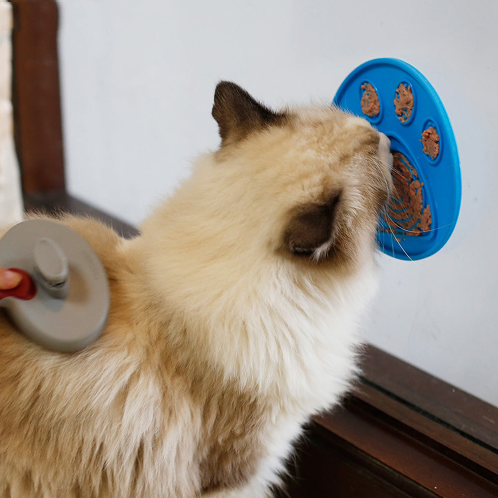 KFX-8258749 Silicone Pet Slow Food Licking Pad - 14.5cm for Dogs and Cats, Bathing and Reward Use