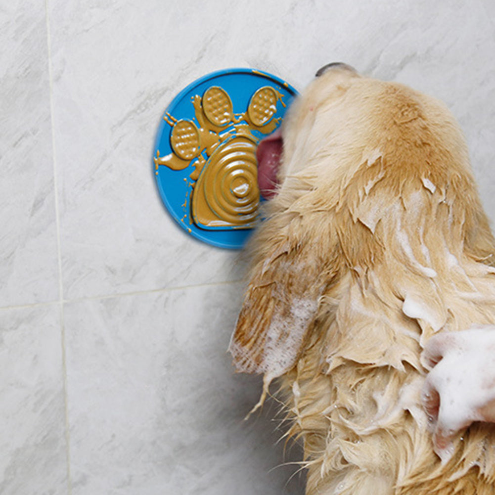 KFX-8258749 Silicone Pet Slow Food Licking Pad - 14.5cm for Dogs and Cats, Bathing and Reward Use