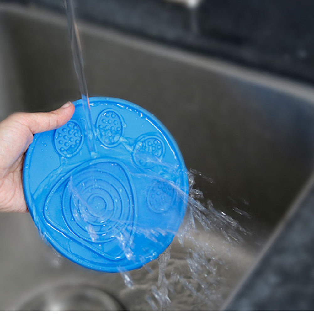 KFX-8258749 Silicone Pet Slow Food Licking Pad - 14.5cm for Dogs and Cats, Bathing and Reward Use