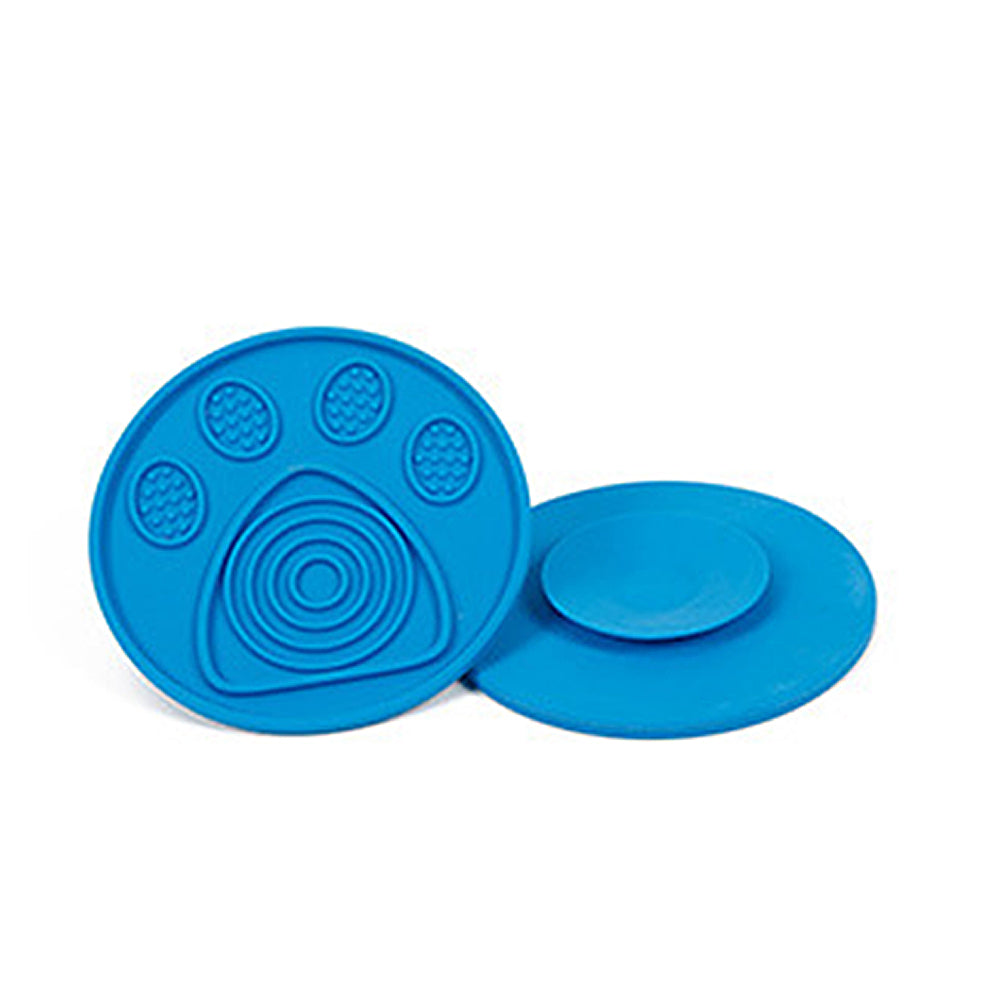 KFX-8258749 Silicone Pet Slow Food Licking Pad - 14.5cm for Dogs and Cats, Bathing and Reward Use