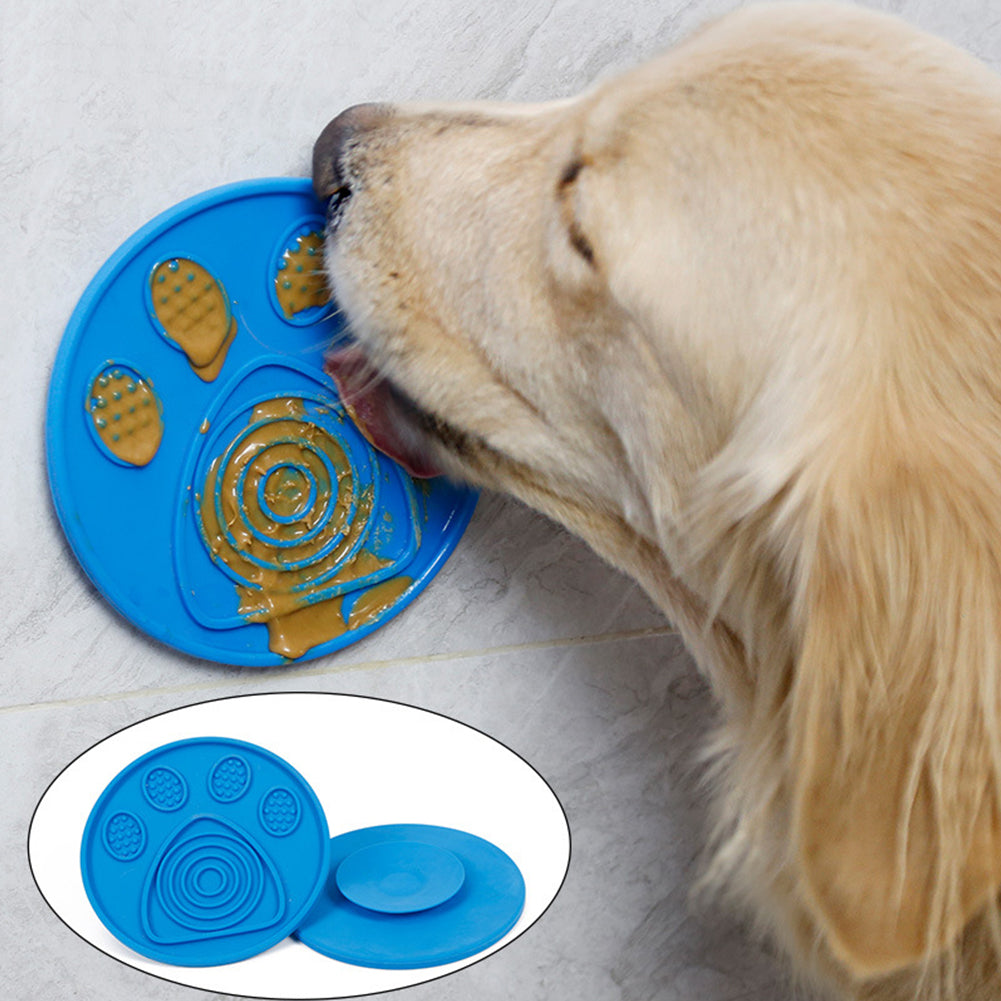 KFX-8258749 Silicone Pet Slow Food Licking Pad - 14.5cm for Dogs and Cats, Bathing and Reward Use