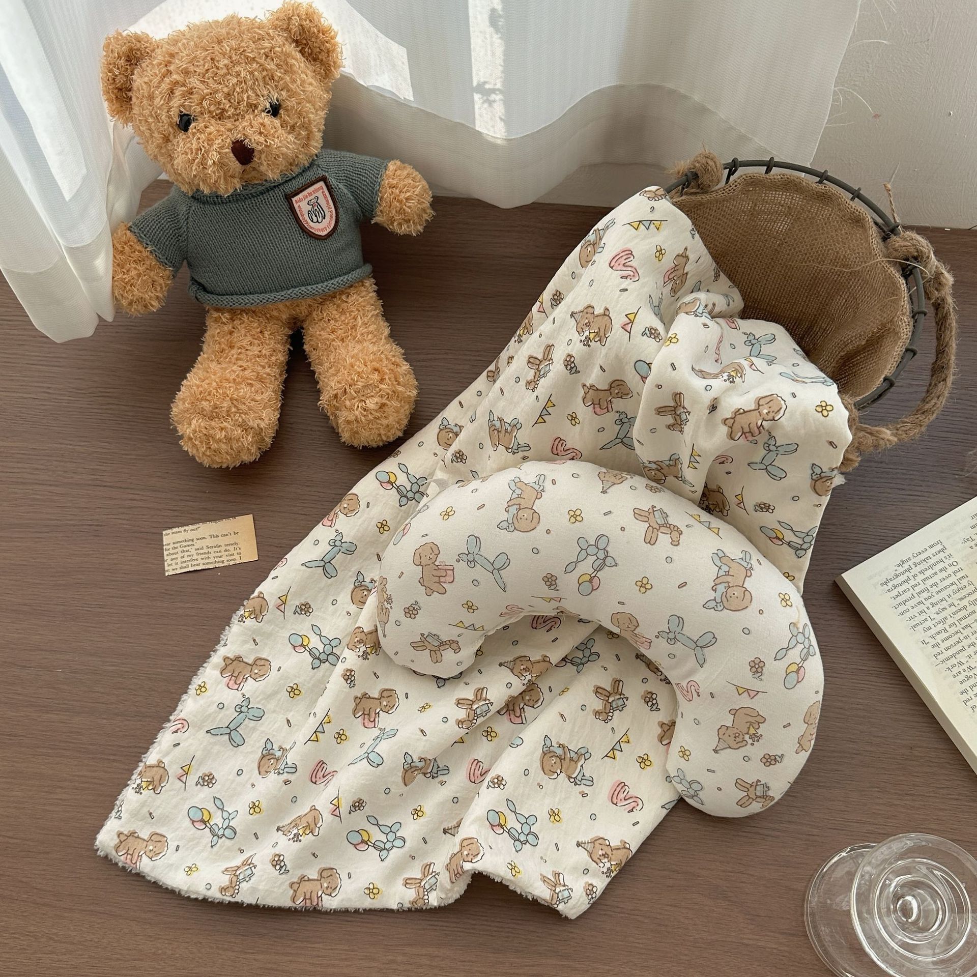 KFX-8259389 Soft Cloth Cat Pet Pillow and Bed Set - Multiple Sizes Available