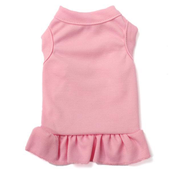 KFX-8260157 Solid Color Cotton Ruffle Dress for Pets - Princess Style Skirt in Various Sizes