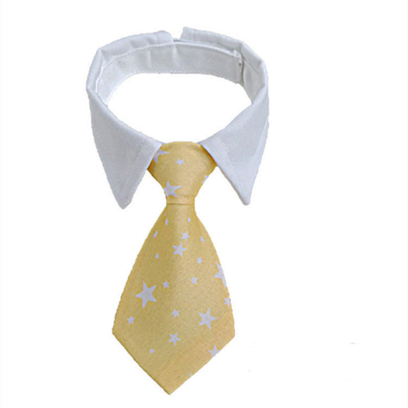 KFX-8260541 Pet Striped Bow Tie Scarf Collar for Dogs - Cotton Polyester, Various Colors Available