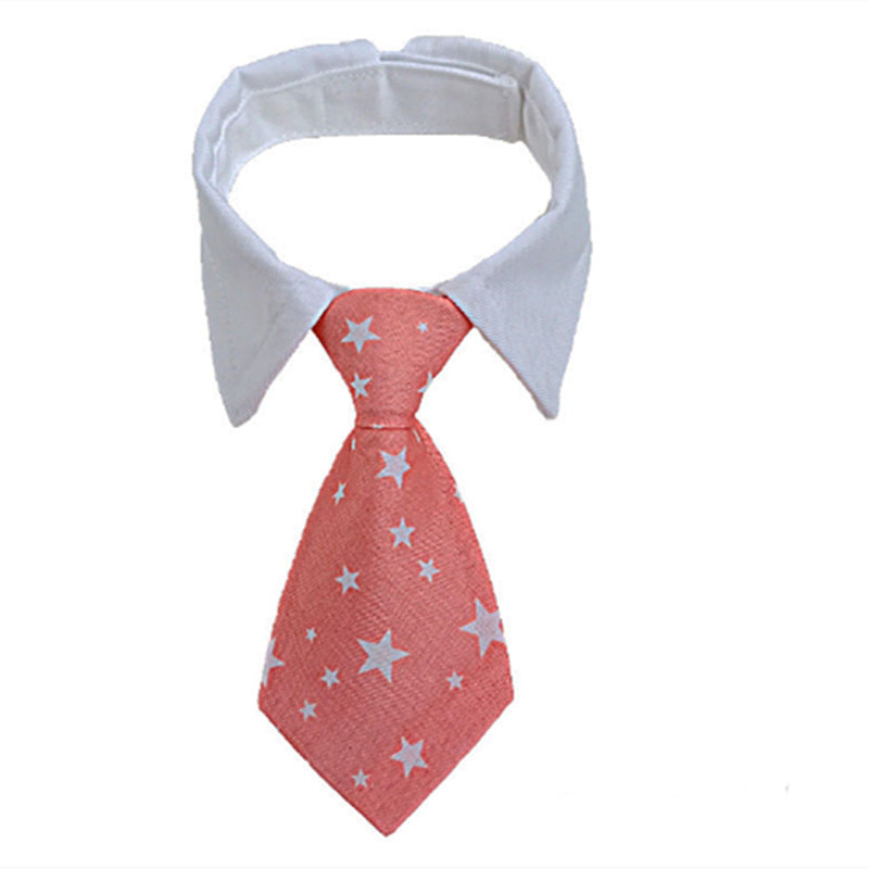 KFX-8260541 Pet Striped Bow Tie Scarf Collar for Dogs - Cotton Polyester, Various Colors Available