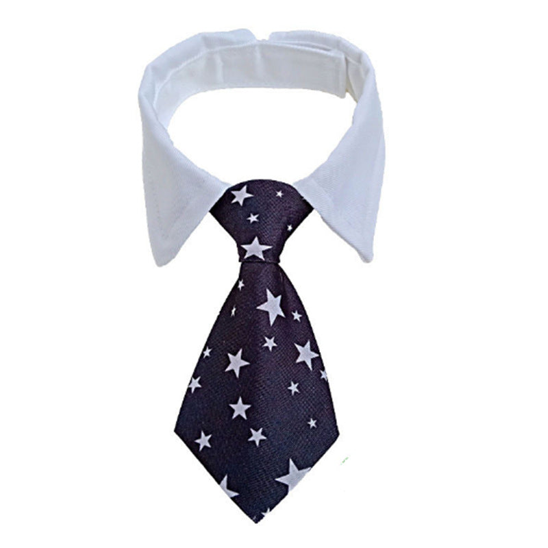 KFX-8260541 Pet Striped Bow Tie Scarf Collar for Dogs - Cotton Polyester, Various Colors Available
