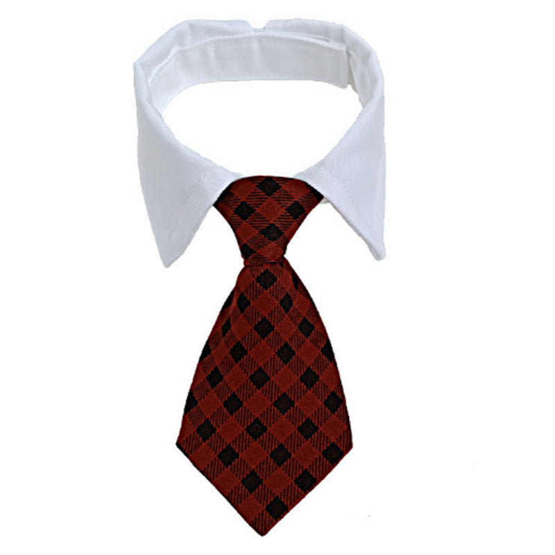 KFX-8260541 Pet Striped Bow Tie Scarf Collar for Dogs - Cotton Polyester, Various Colors Available
