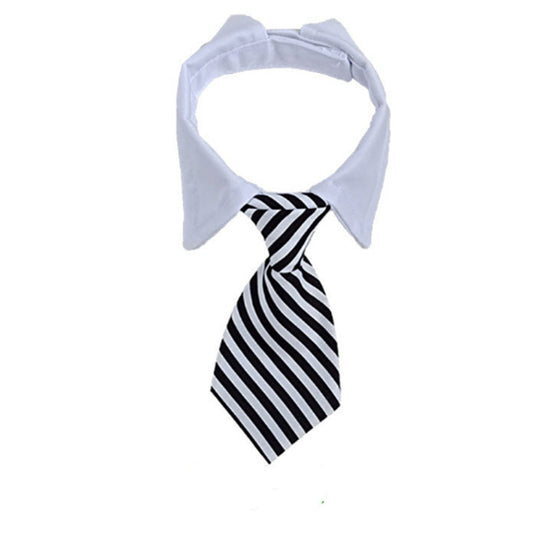 KFX-8260541 Pet Striped Bow Tie Scarf Collar for Dogs - Cotton Polyester, Various Colors Available