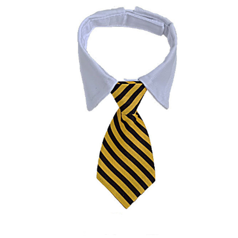 KFX-8260541 Pet Striped Bow Tie Scarf Collar for Dogs - Cotton Polyester, Various Colors Available